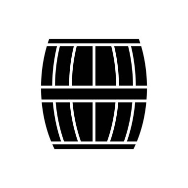 Ağaç şarabı Web tasarımınız için glifli fıçı simgesi