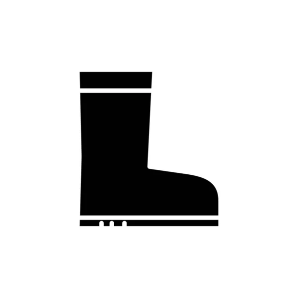 Boot Footwear Shoe Icon Solid Style Vector — Stock Vector