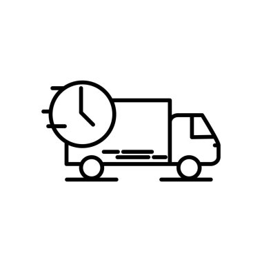 Tasarımınız için kamyon teslimatı, dağıtım, gönderme simgesi