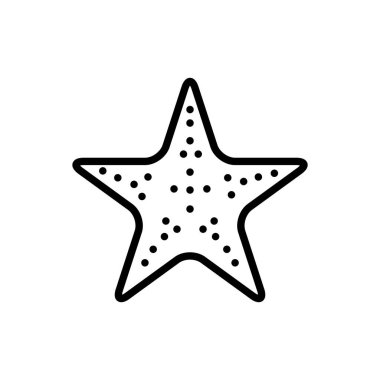 Denizyıldızı simgesi çizgi biçimi vektörü
