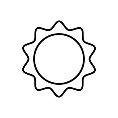 güneş simgesi çizgi biçimi vektörü