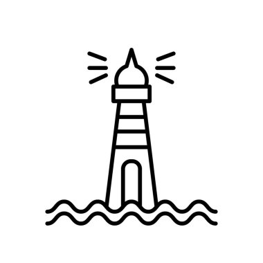 Deniz feneri simgesi çizgisi biçimi