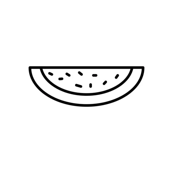 Water Melon Icon Line Style Vector — Stock Vector