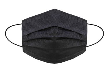 Doktor maskesi ve korona virüs koruması beyaz bir arkaplanda izole edilmiş, kırpma yolu ile