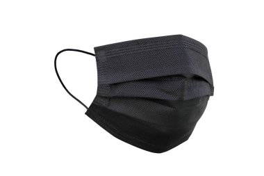 Doktor maskesi ve korona virüs koruması beyaz bir arkaplanda izole edilmiş, kırpma yolu ile