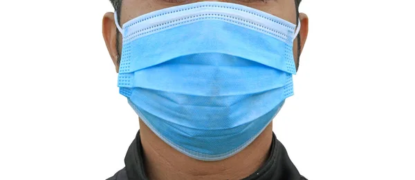 Asiaten Tragen Masken Das Coronavirus Vor Weißem Hintergrund Schützen Infektionen — Stockfoto