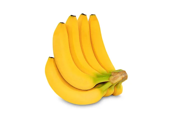 Bando Bananas Isoladas Fundo Branco Com Clipping Path — Fotografia de Stock