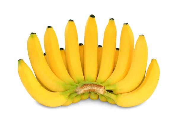 Bando Bananas Isoladas Fundo Branco Com Clipping Path — Fotografia de Stock