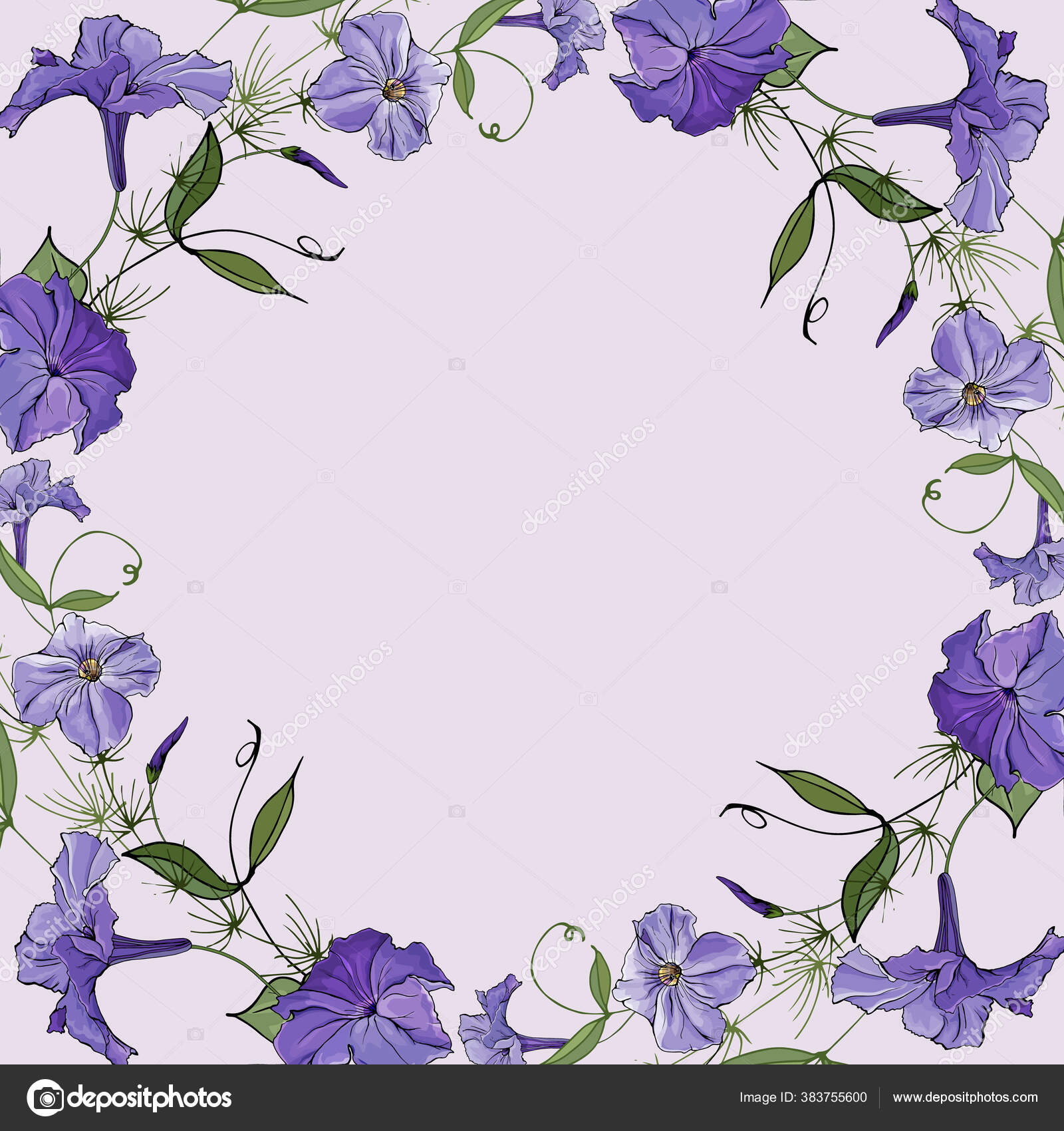Fleur violet clair images vectorielles, Fleur violet clair vecteurs libres  de droits | Depositphotos