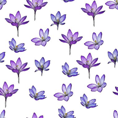 Timsah çiçekli vektörsüz desen, tekstil için çiçek deseni