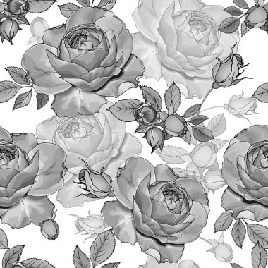 Çiçekli vektörsüz desen, tekstil için çiçek deseni