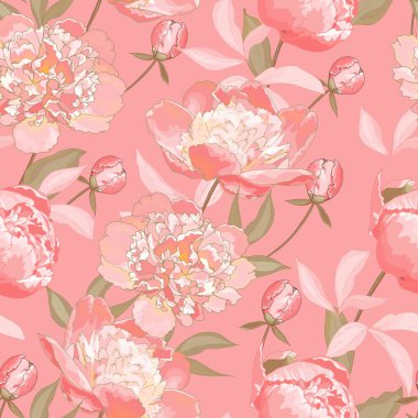 Kasımpatı çiçekli ve yapraklı vektör deseni, tekstil için çiçek deseni