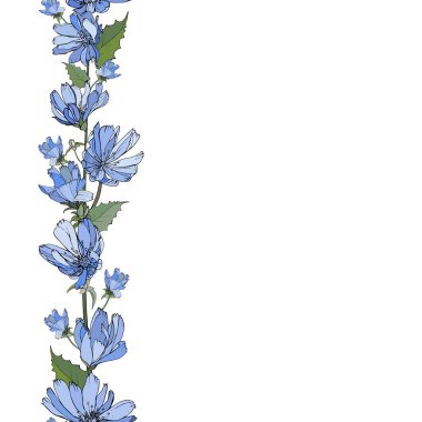 Şenlik tasarımı için hindiba çiçekleri içeren çiçek çerçevesi sınırı 