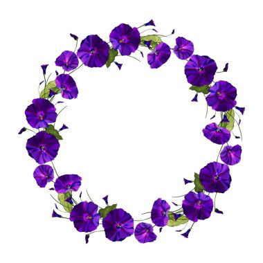 Çelenk, çiçek, vektör, illüstrasyon.