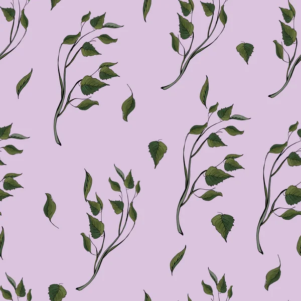 Motif Vectoriel Sans Couture Avec Des Fleurs Des Feuilles Motif — Image vectorielle