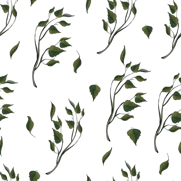 Motif Vectoriel Sans Couture Avec Feuilles Automne Motif Floral Pour — Image vectorielle