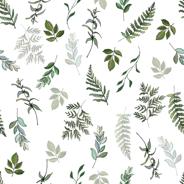 Motif Vectoriel Sans Couture Avec Feuilles Automne Motif Floral Pour — Image vectorielle