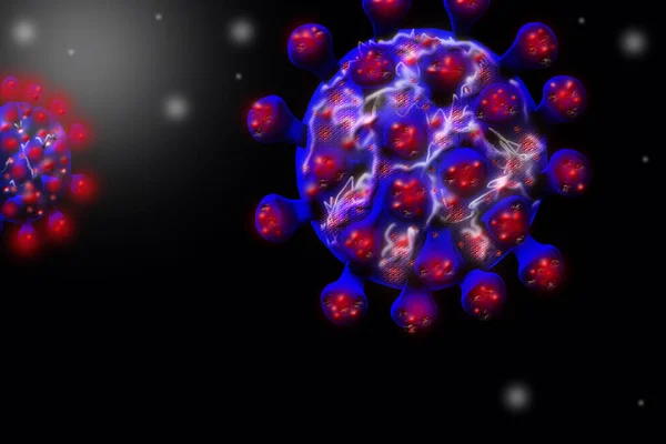 Coronavirus Sars Cov Covid Renderelés Illusztráció — Stock Fotó