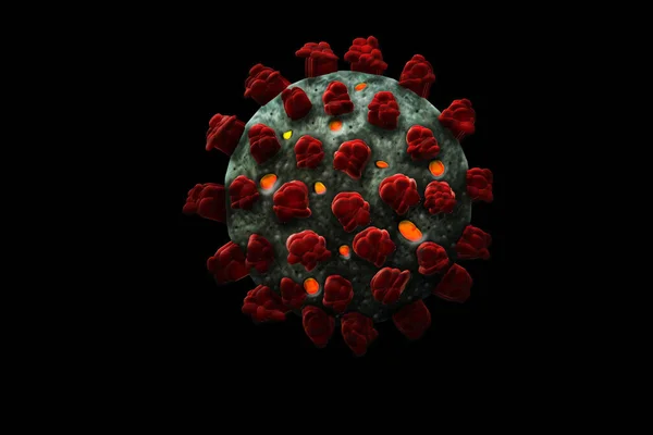 コロナウイルスSars Cov Covid 病気の流行 3Dレンダリング — ストック写真
