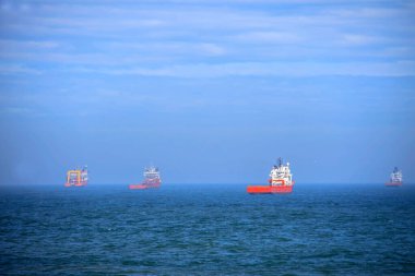 Aberdeen, İskoçya, İngiltere 'de bir gemi..