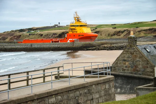 Navire Sur Mer Aberdeen Écosse Royaume Uni — Photo