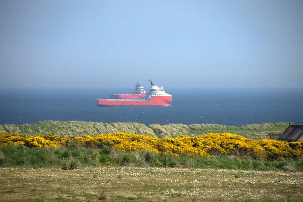 Navio Mar Costa Aberdeen Escócia Reino Unido — Fotografia de Stock