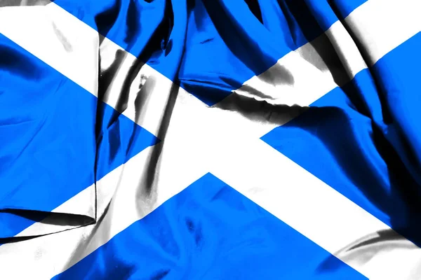 Skotsk Flagga Textil Bakgrund — Stockfoto