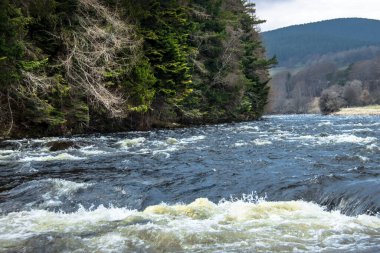 Dee River, Royal Deeside 'da. Ballater, Aberdeenshire, İskoçya, İngiltere