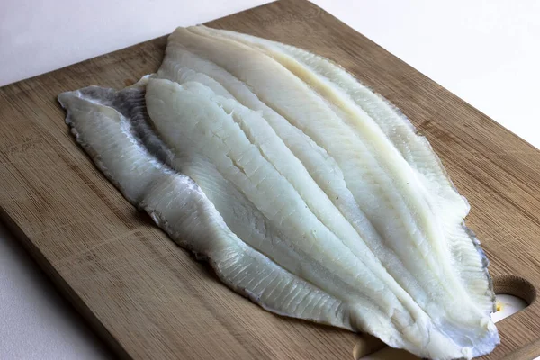 Fresh Uncooked Dorado Fish Cutting Board — Stock Photo, Image