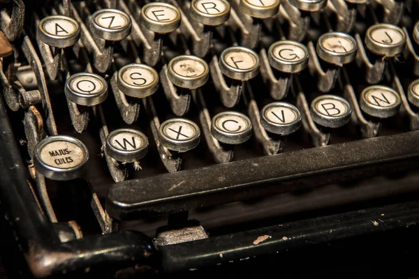 Vintage Maszyna Pisania Zbliżenie — Zdjęcie stockowe