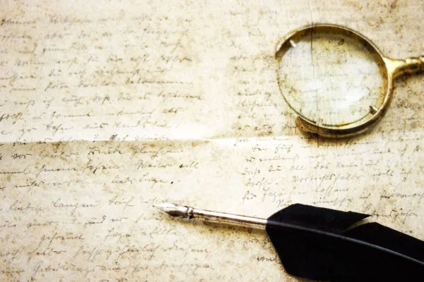 Old Letter Background Manuscript — Stock Photo, Image