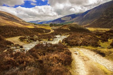 Glen Mark, Angus, İskoçya, İngiltere 'de. Cairngorms Ulusal Parkı.