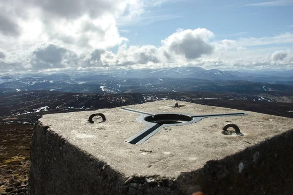 Scenic view from the top of Mount Keen in Angus/Aberdeenshire, Scotland, United Kingdom. Cairngorm Mountains, Cairngorms National Park.