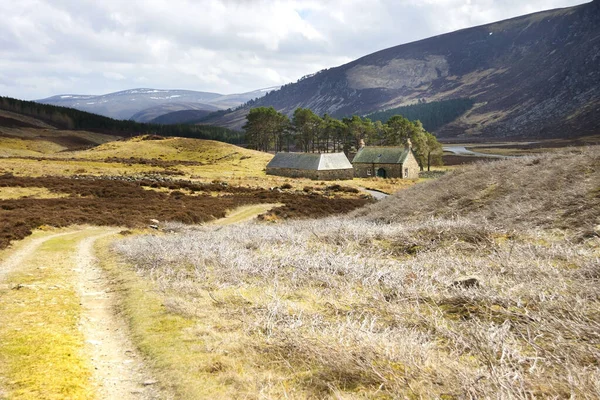 Glen Mark Glenmark Cottage Rota Para Mount Keen Angus Escócia — Fotografia de Stock