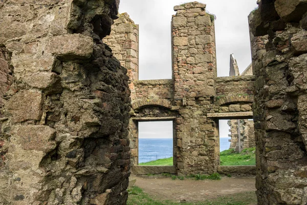 Detail Zříceniny Hradu Slains Aberdeenshire Skotsko Velká Británie — Stock fotografie