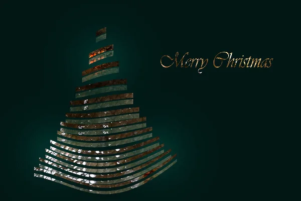 Wenskaart Ontwerp Kerstboom — Stockfoto