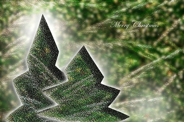 Design Del Biglietto Auguri Albero Natale — Foto Stock