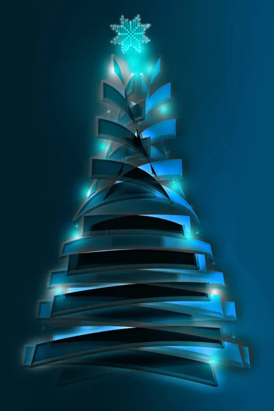Дизайн Поздравительной Открытки Рождественская Ёлка — стоковое фото