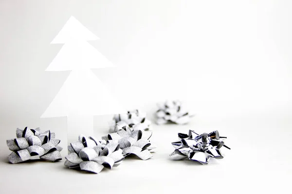 Karácsonyfa Üdvözlőkártya Tervezése — Stock Fotó