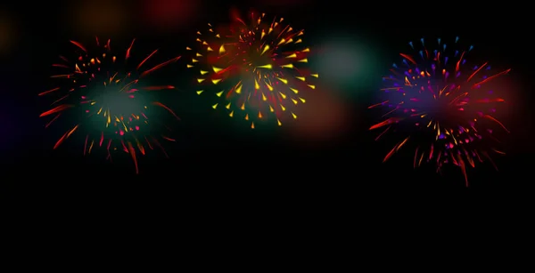 Feuerwerk Hintergrund Mit Kopierraum — Stockfoto