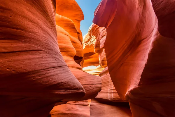 Bild Samverkande Sporrar Nedre Antelope Canyon Page Arizona — Stockfoto