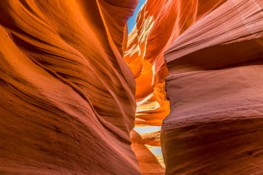 A view of the passage into the canyon close to the entrance to Lower Antelope, Canyon, Page, Arizona clipart