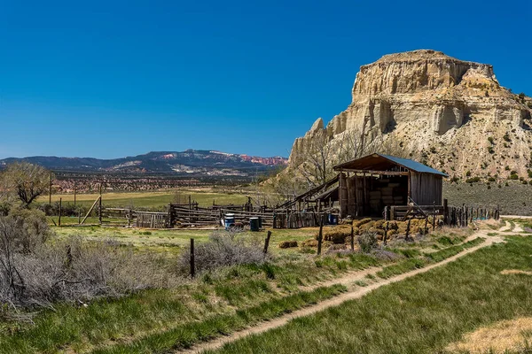 Una Vista Verso Ranch Sulla Strada Bryce Canyon Utah Primavera — Foto Stock
