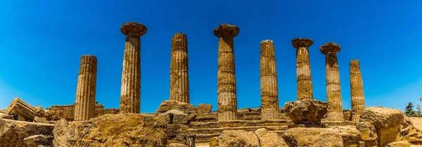 Ein Panoramablick Auf Die Überreste Des Herkules Tempels Der Antiken — Stockfoto