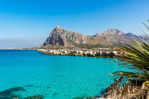 Les Eaux Idylliques San Vito Capo Sicile Avec Une Impressionnante — Photo