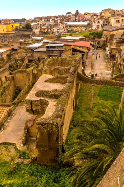 Una Vista Sobre Extremo Norte Del Bien Conservado Asentamiento Romano — Foto de Stock