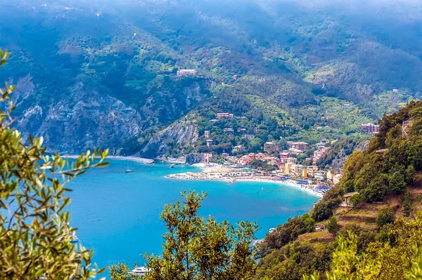 View Monterosso Vernazza Path Monterosso Mare Summertime — Stock Photo, Image