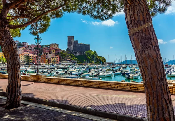 夏のイタリア レーリチの城への遊歩道の眺め — ストック写真