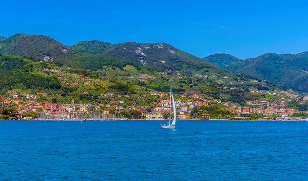 Vista Panorâmica Para Fezzano Marola Adjacentes Spezia Itália Verão — Fotografia de Stock