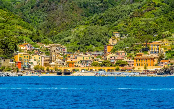 Närbild Hamnen Monterosso Italien Sommaren — Stockfoto